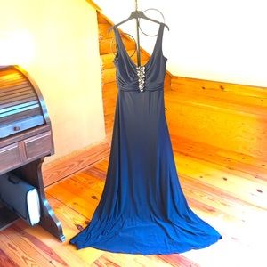 J.Hoaglund Midnight Navy Sequin Gown, NWT, 4